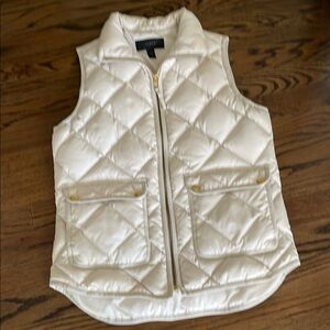J. Crew Quilted Vest - Cream